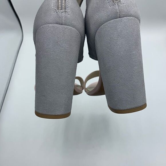 Mojo Moxy❤️ gray and pink block sandal heel - Picture 7 of 15